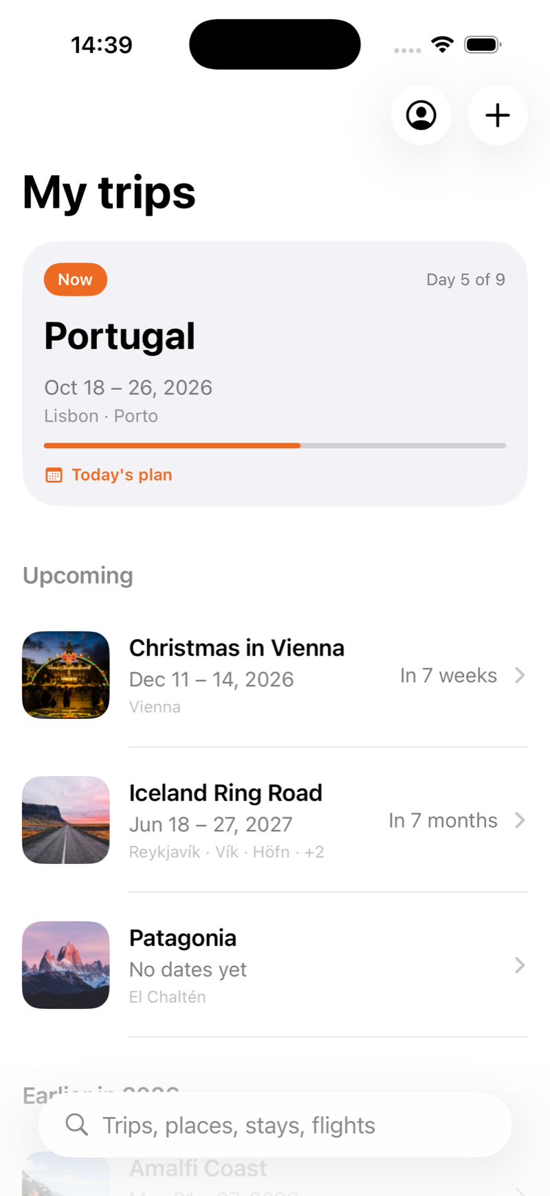 My trips, with Portugal under way and the trips to come